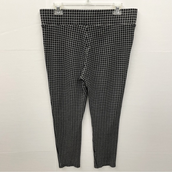 LOFT Outlet Gray/Black Houndstooth Legging Sz L - Picture 2 of 7